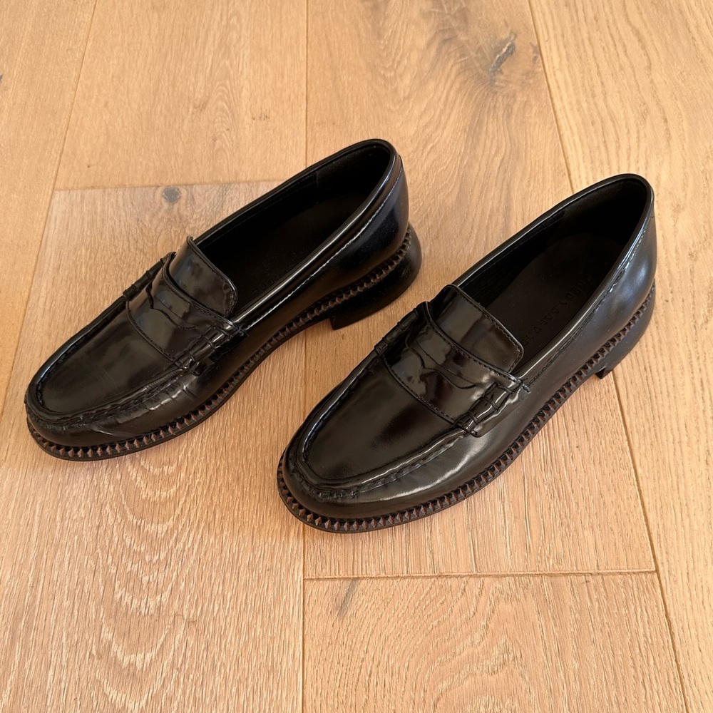 Frēda Salvador Elba Penny Loafers in Black - 7.5
